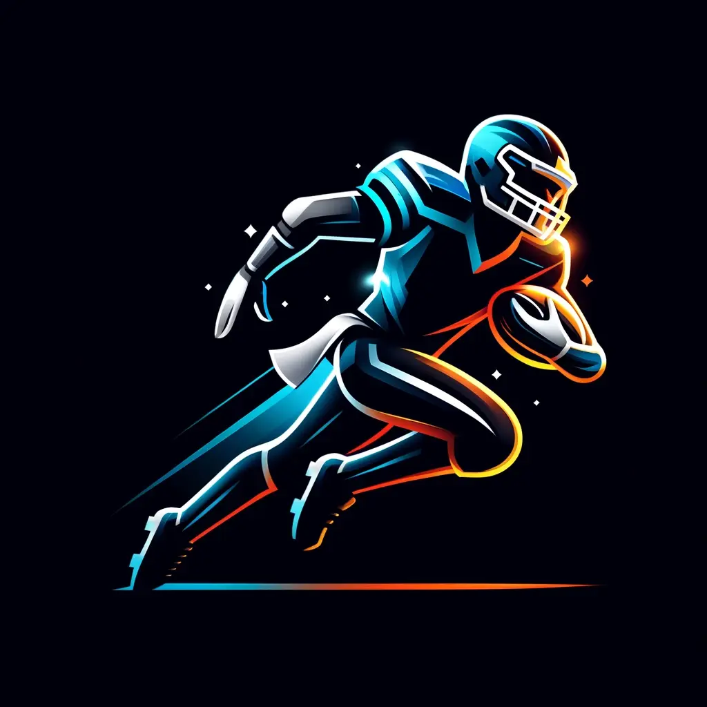 Neon football players